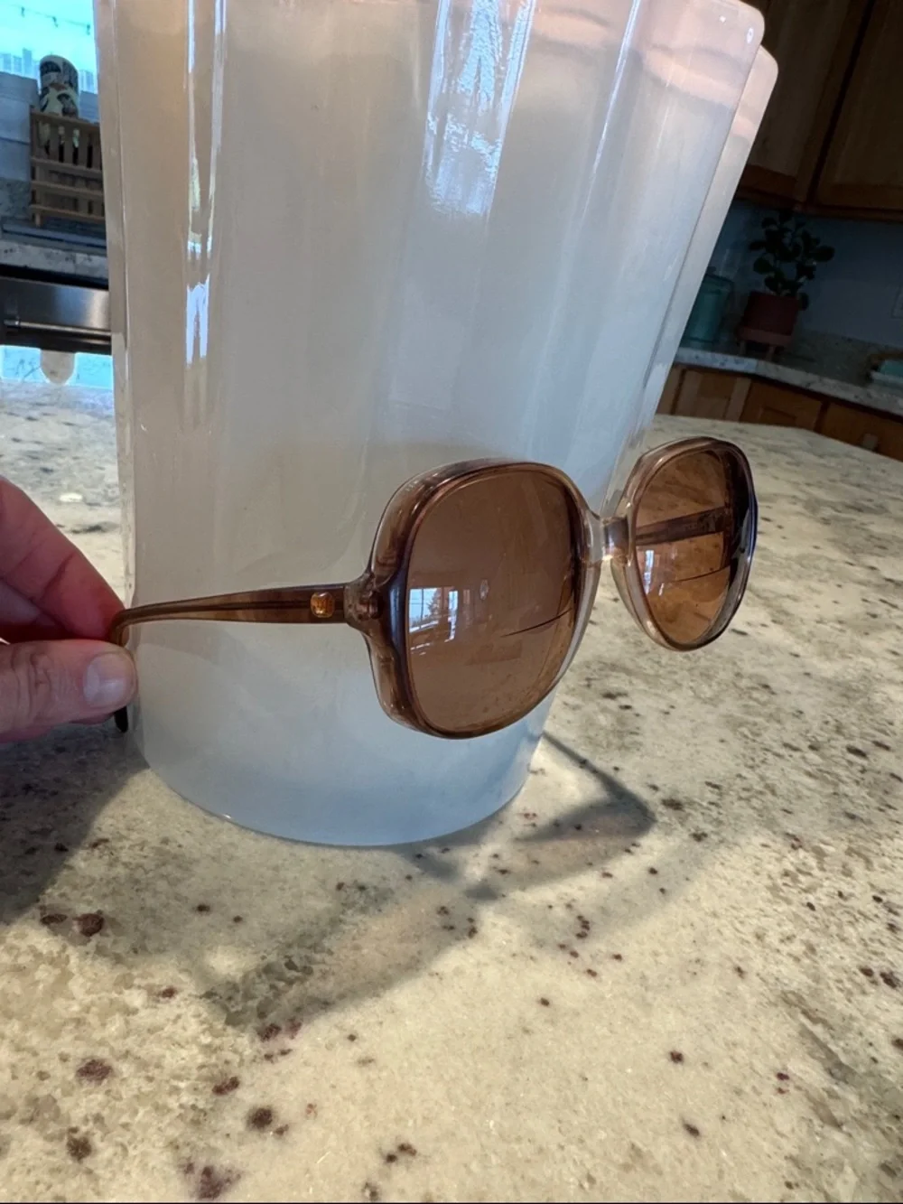 Vintage Elizabeth Arden Bischoff x Shuron USA Oversized Sunglasses Brown